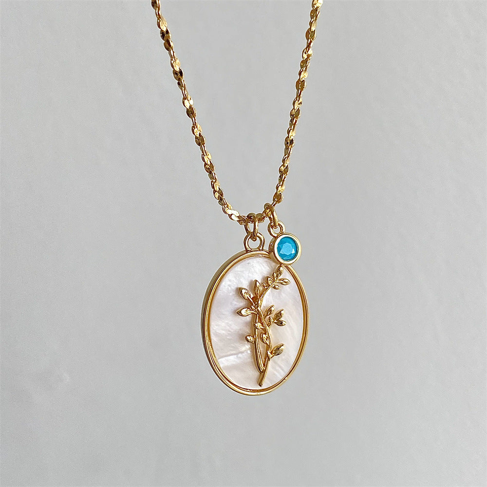 Wholesale December Flower Copper Necklace